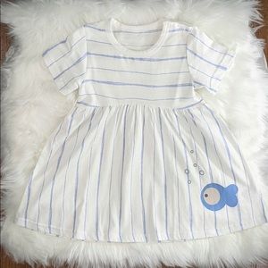 Jersey dress with fish and bubbles